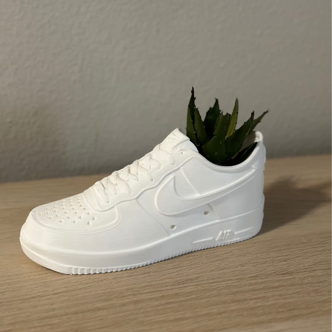 Sneakers Shoes Low Planter Pot 3D Printed Unique Design for Indoor Plants with Drainage Hole Pen Holder Made in USA - OVAD