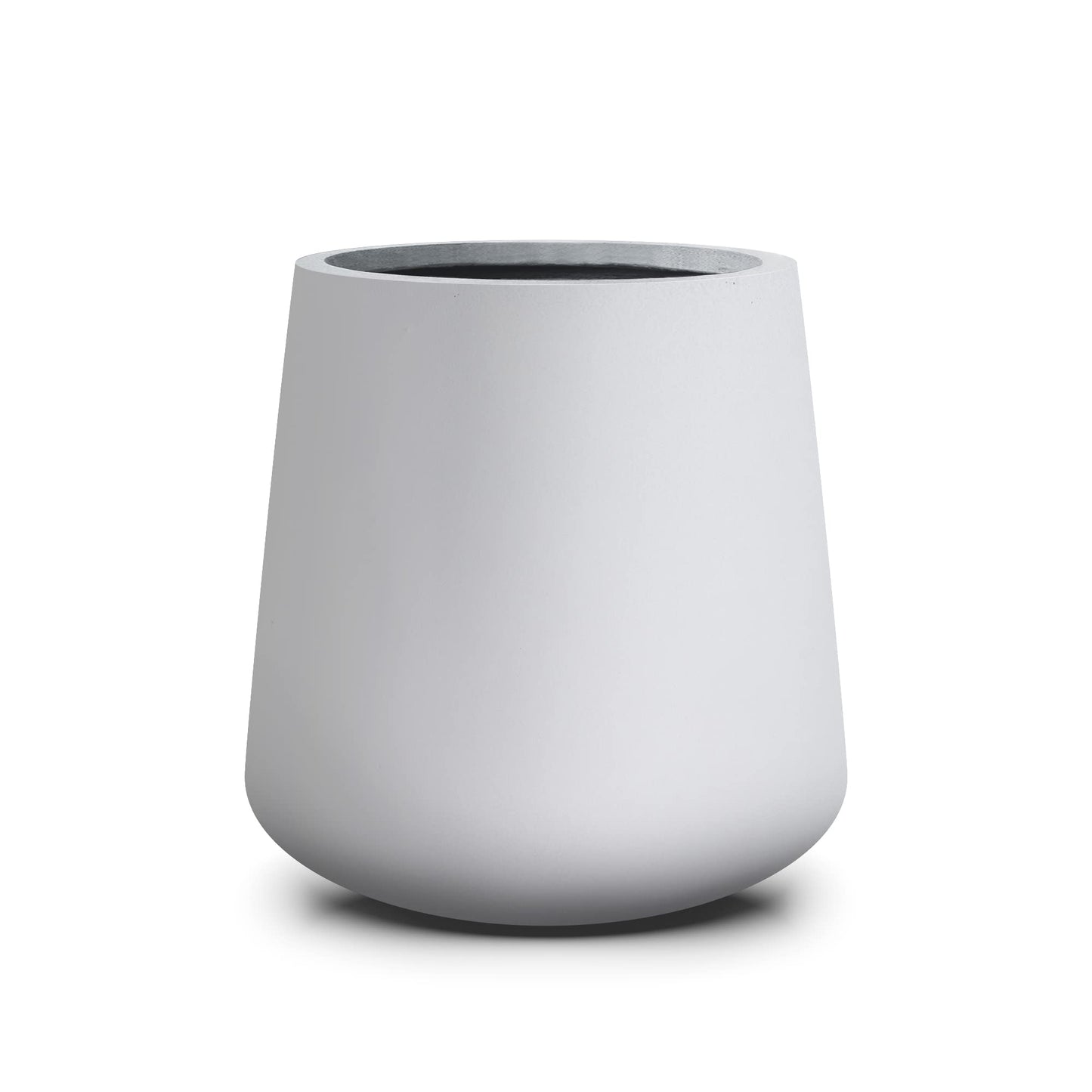 12.2" Round Concrete Planter with Eco-Friendly Design and Drainage Hole for Indoor and Outdoor Use - OVAD
