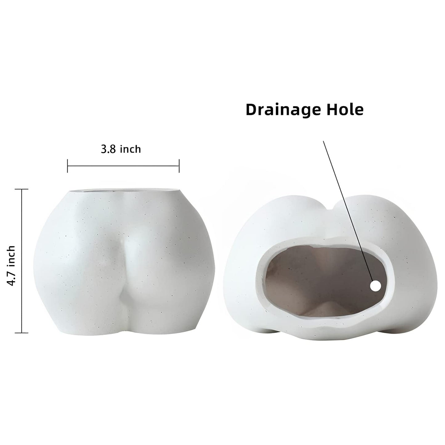 Lower Body Pot, Female with Drainage Holes for Optimal Growth - OVAD