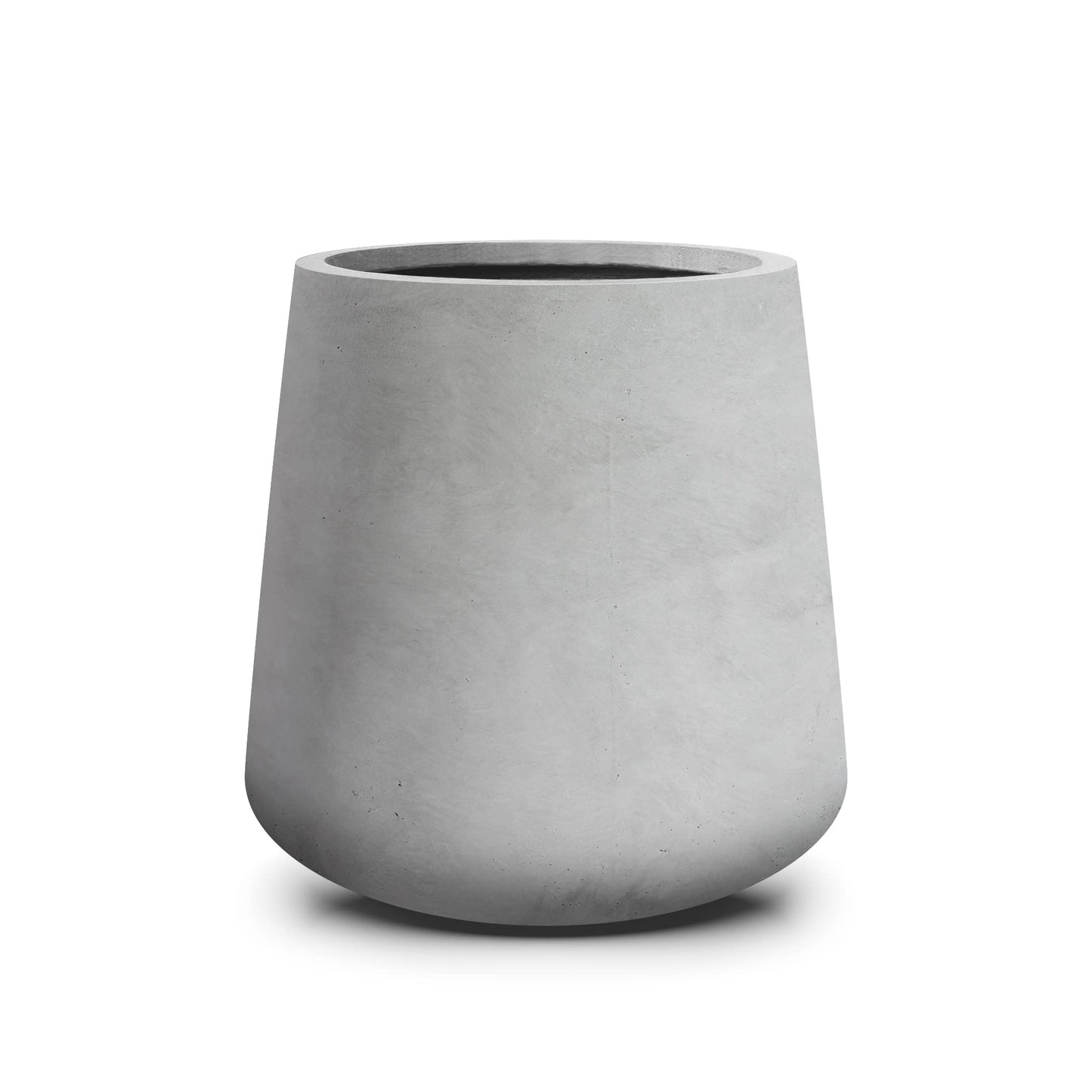12.2" Round Concrete Planter with Eco-Friendly Design and Drainage Hole for Indoor and Outdoor Use - OVAD
