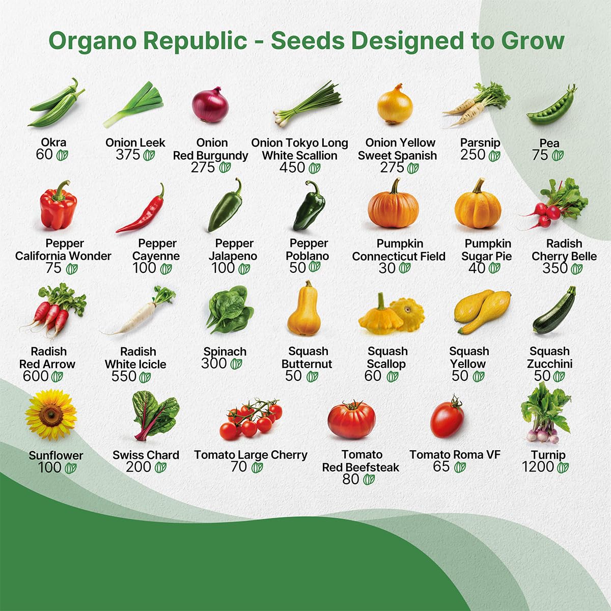 55 Vegetable Seeds Variety Pack - 35,600+ Non-GMO Heirloom Seeds for Home Gardening with Individual Packets for Indoor and Outdoor Hydroponics - OVAD