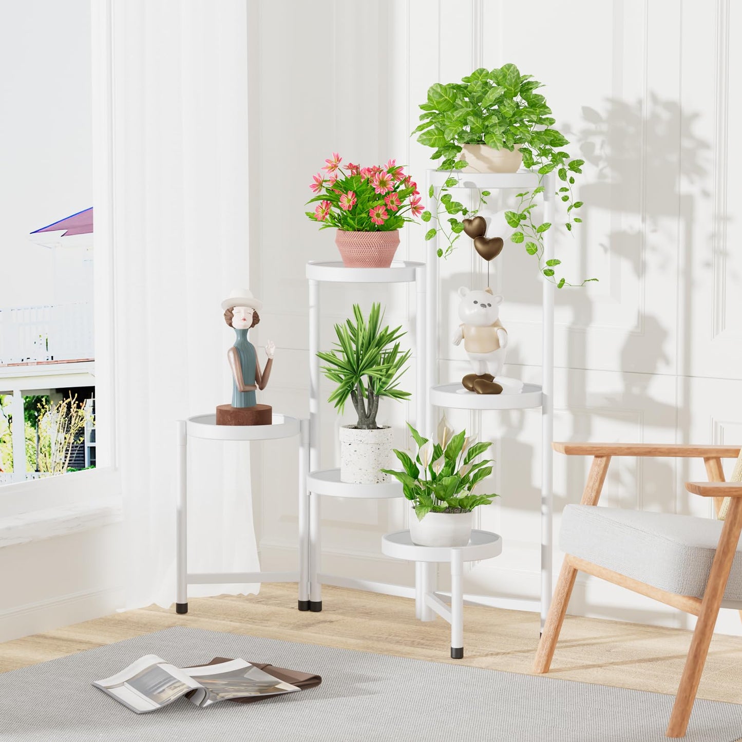 5-Tier Folding Metal Plant Stand - OVAD