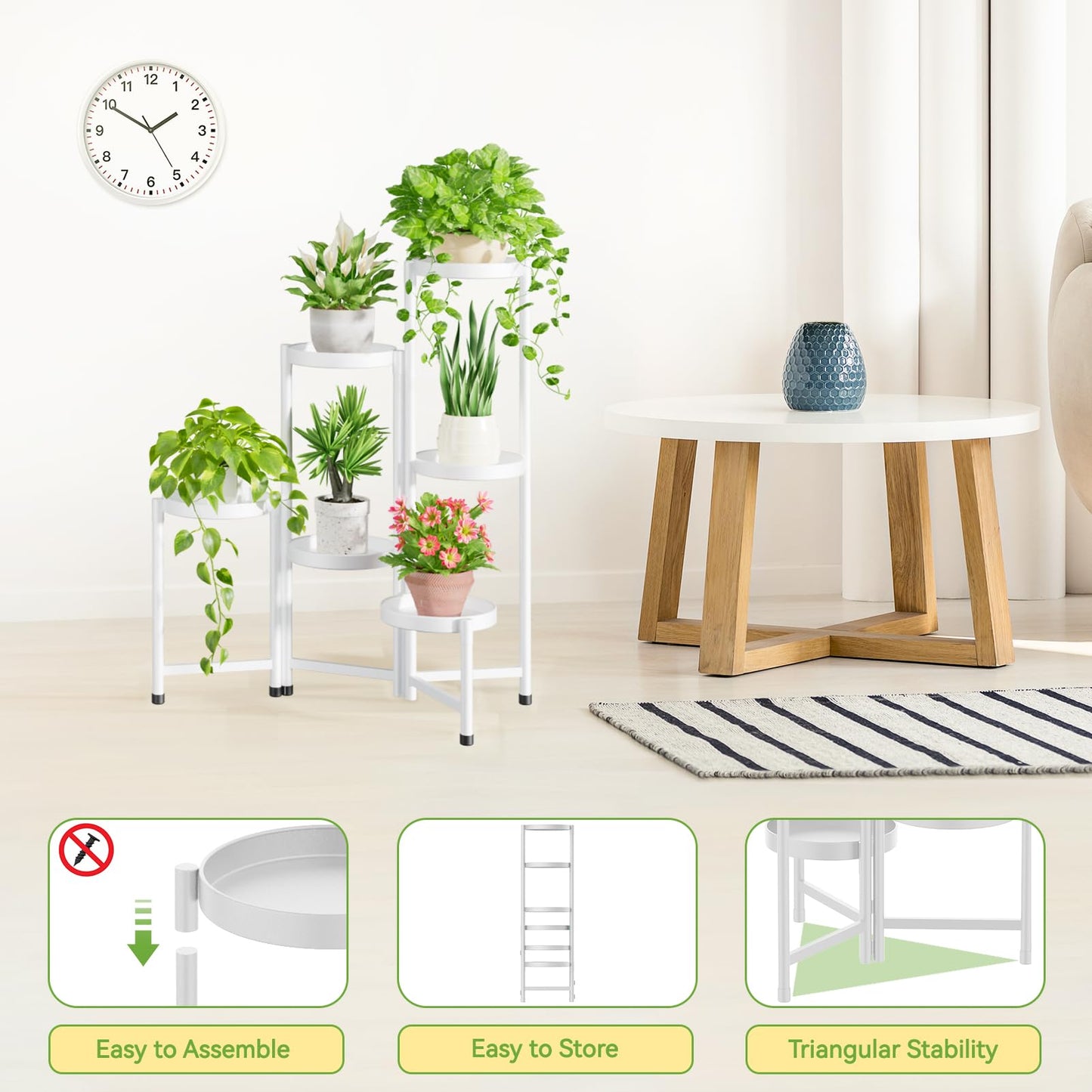 5-Tier Folding Metal Plant Stand - OVAD