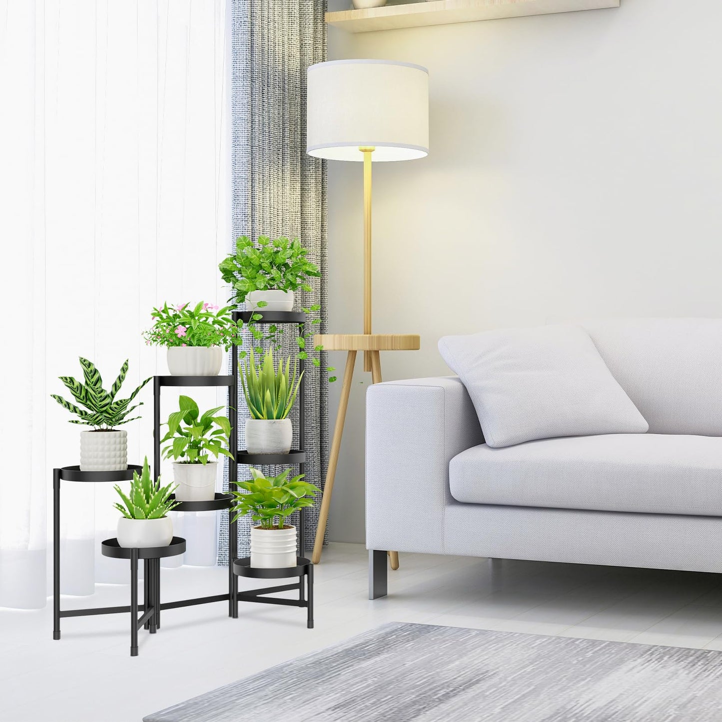 5-Tier Folding Metal Plant Stand - OVAD