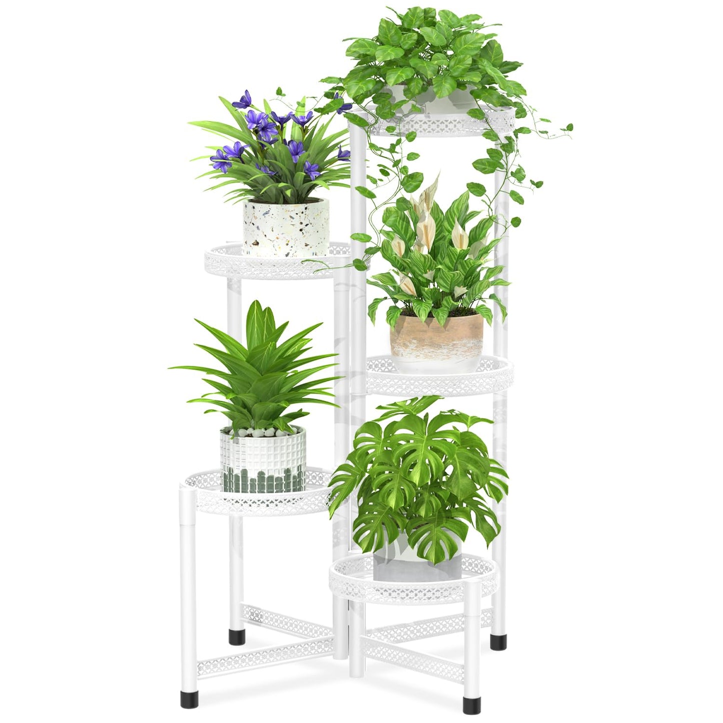 5-Tier Folding Metal Plant Stand - OVAD