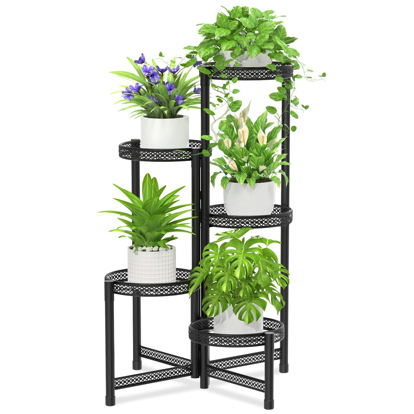 5-Tier Folding Metal Plant Stand - OVAD