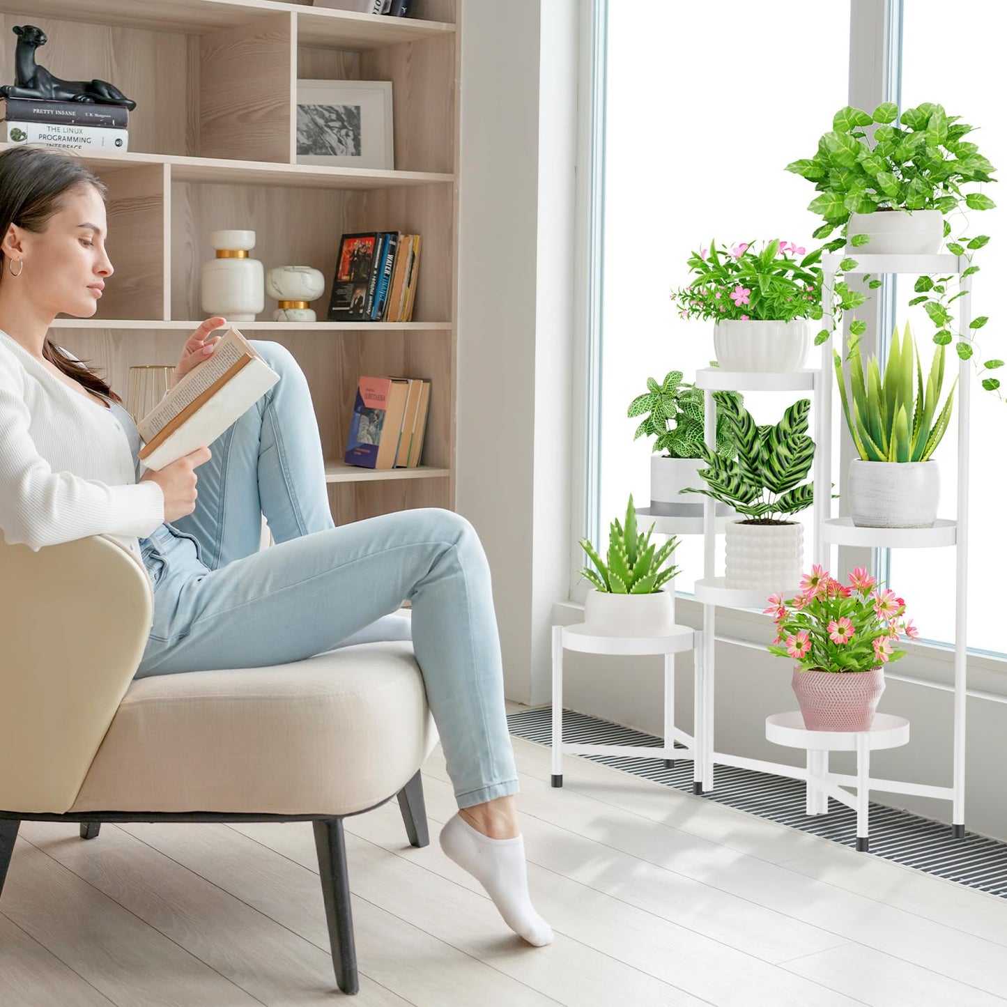 5-Tier Folding Metal Plant Stand - OVAD