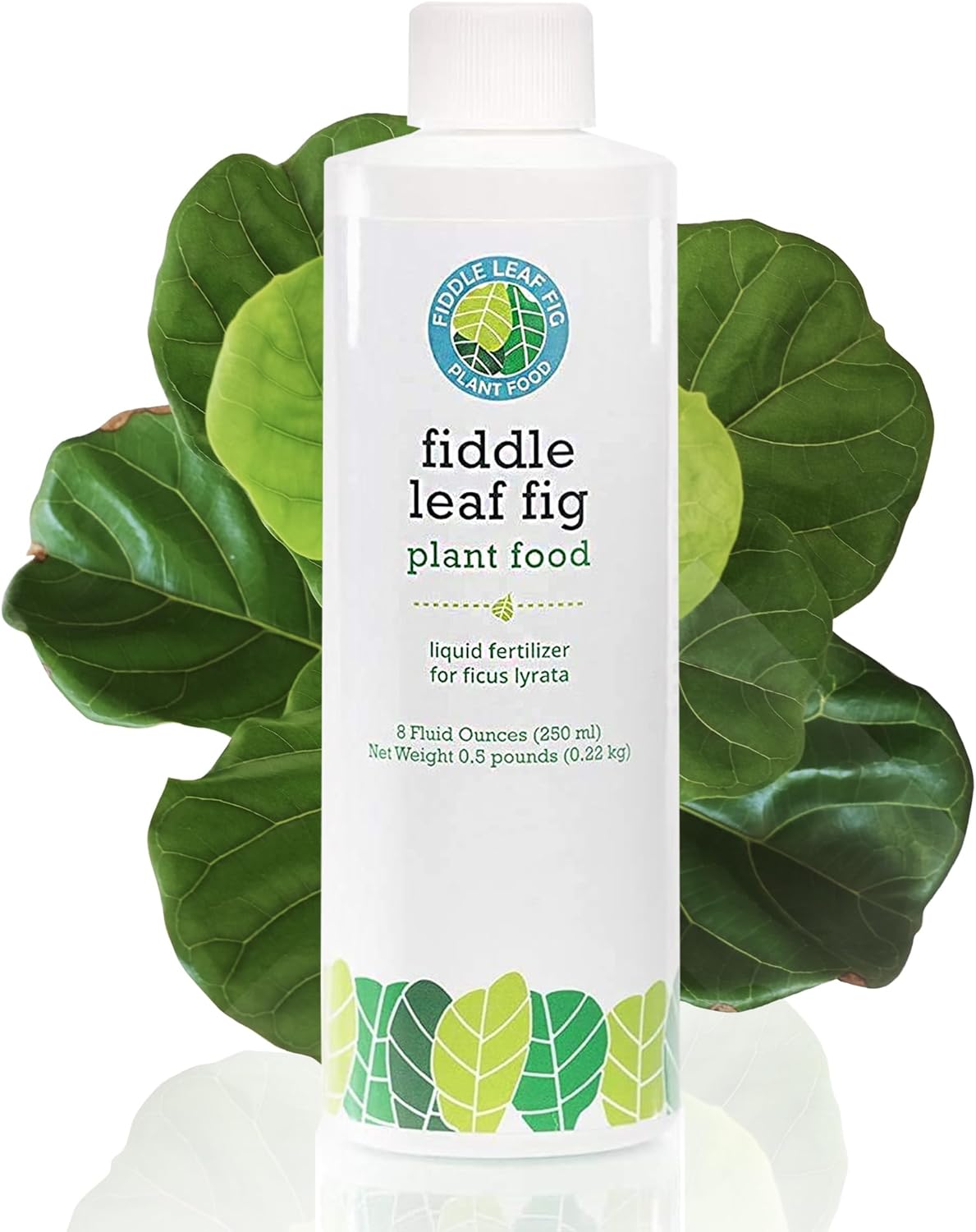Fiddle Leaf Fig Tree Plant Food for Ficus Lyrata and Ficus Audrey Enriched with Calcium Urea-Free NPK Ratio 3-1-2 for Strong Roots Stems Leaves 8 Ounces - OVAD