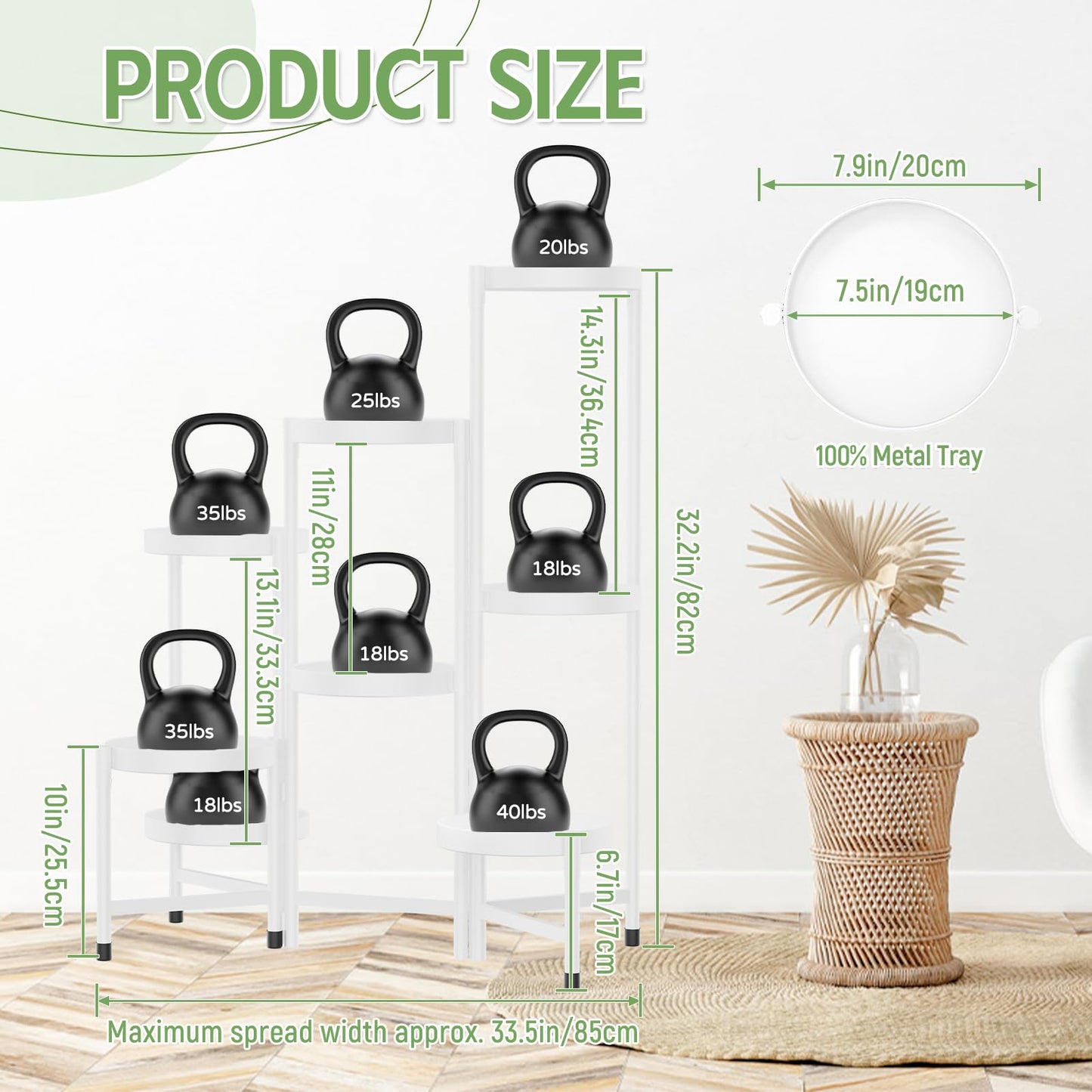 5-Tier Folding Metal Plant Stand - OVAD