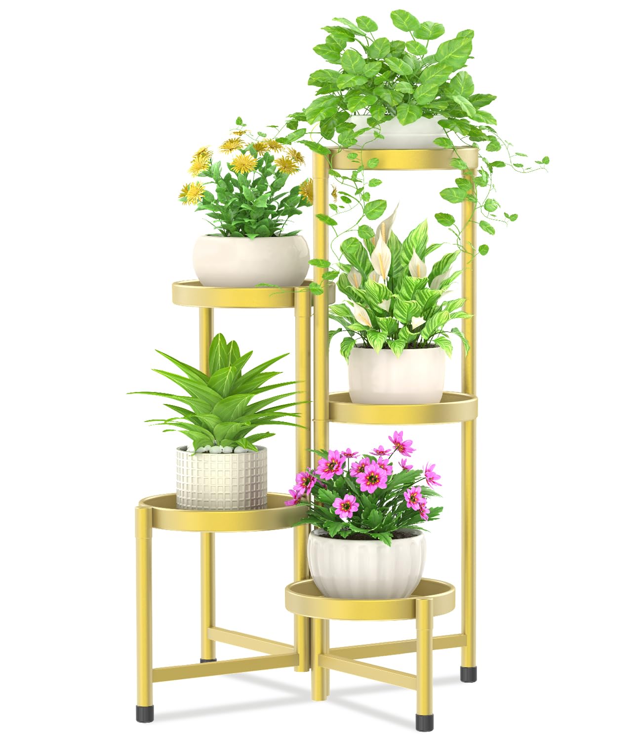 5-Tier Folding Metal Plant Stand - OVAD