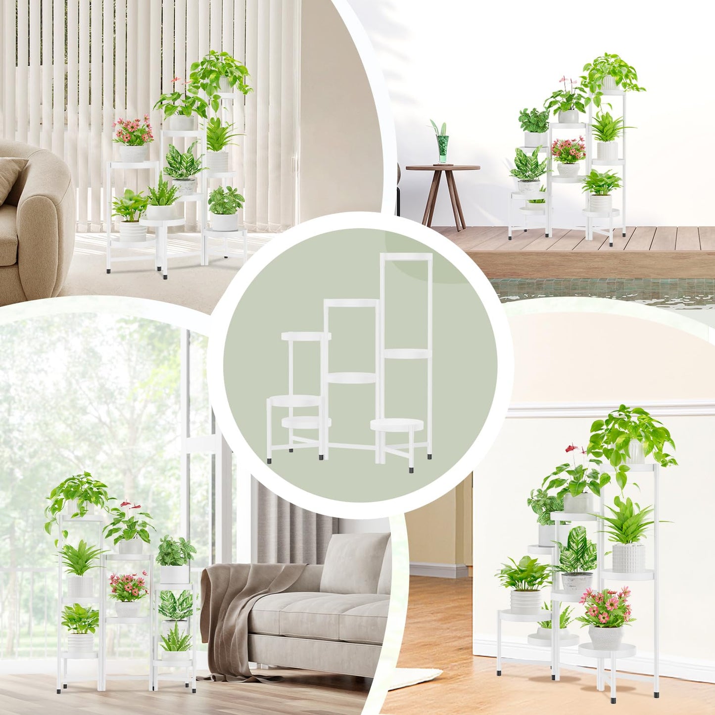 5-Tier Folding Metal Plant Stand - OVAD