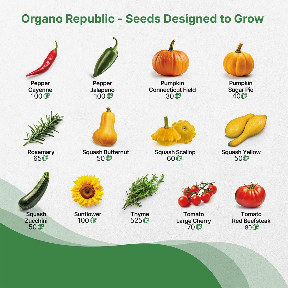 25 Summer Vegetable & Fruit Seeds Variety Pack with 1,870+ Non-GMO Heirloom Seeds for Indoor and Outdoor Gardening Including Tomatoes, Peppers, Okra, and More - OVAD