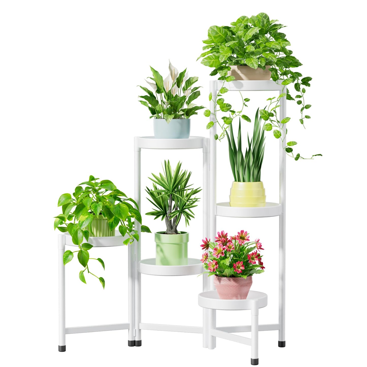 5-Tier Folding Metal Plant Stand - OVAD