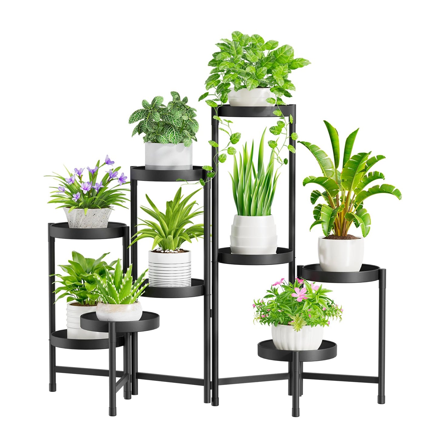 5-Tier Folding Metal Plant Stand - OVAD