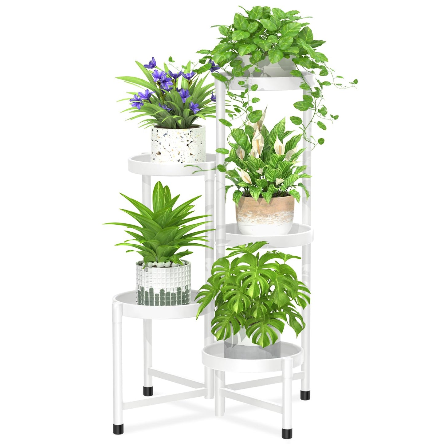 5-Tier Folding Metal Plant Stand - OVAD