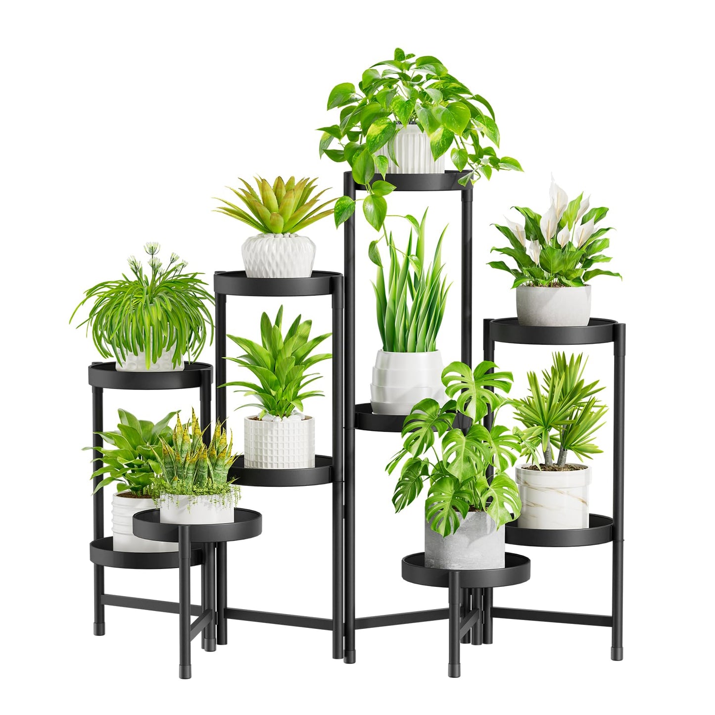 5-Tier Folding Metal Plant Stand - OVAD