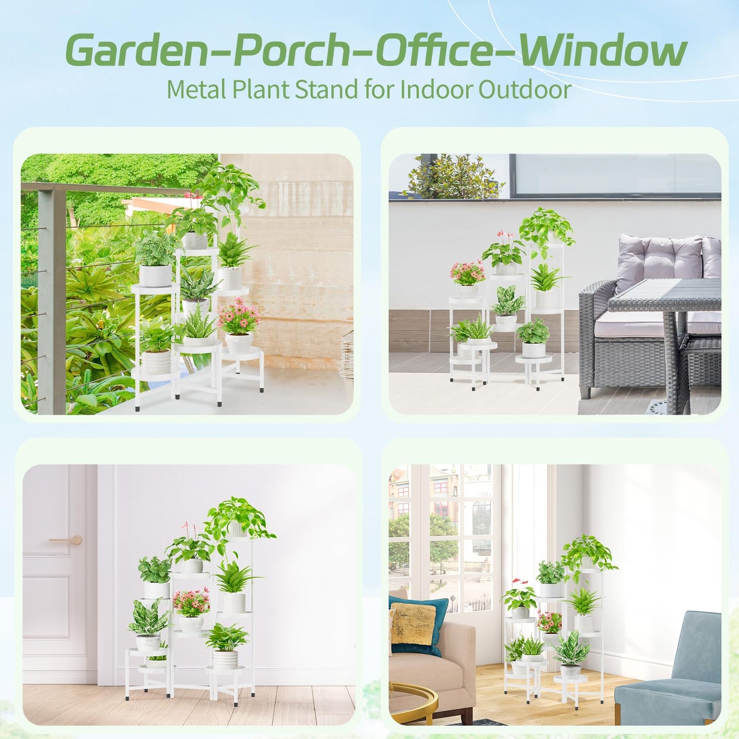 5-Tier Folding Metal Plant Stand - OVAD