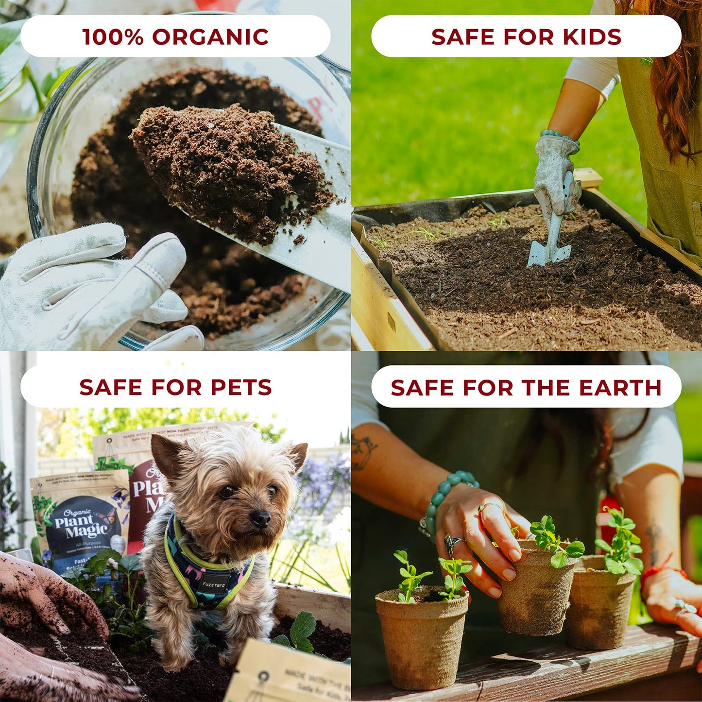 Compressed Organic Potting Soil for Garden Plants and Vegetables Expands 4x with Water for Indoor and Outdoor Use - OVAD