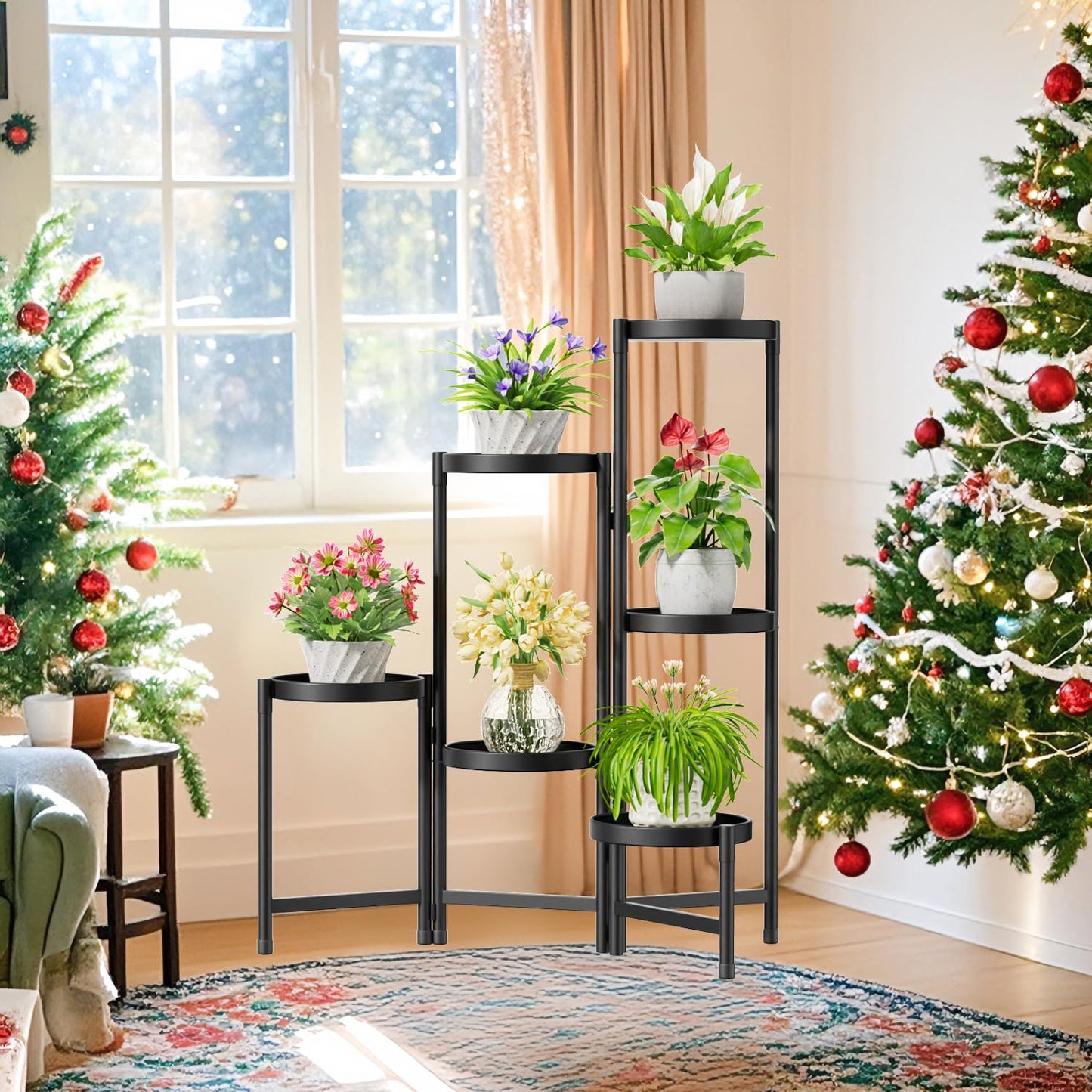 5-Tier Folding Metal Plant Stand - OVAD