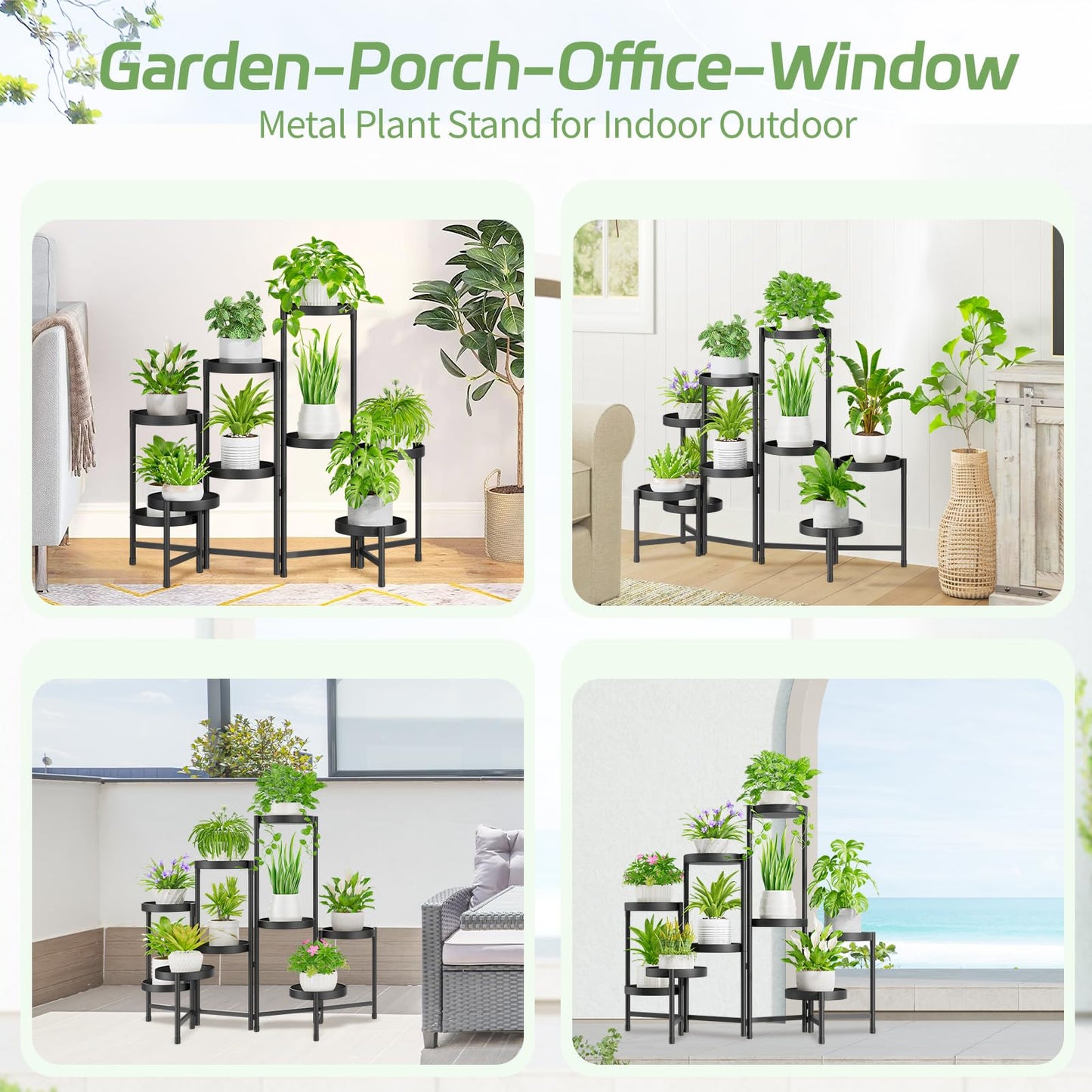 5-Tier Folding Metal Plant Stand - OVAD