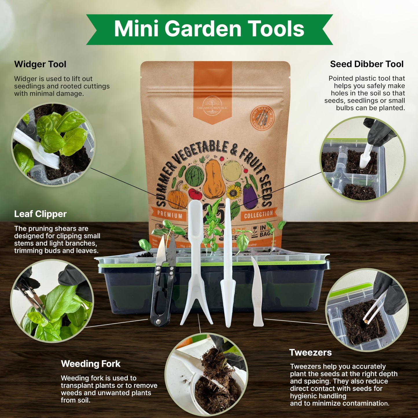 25 Summer Vegetable & Fruit Seeds Variety Pack with 1,870+ Non-GMO Heirloom Seeds for Indoor and Outdoor Gardening Including Tomatoes, Peppers, Okra, and More - OVAD