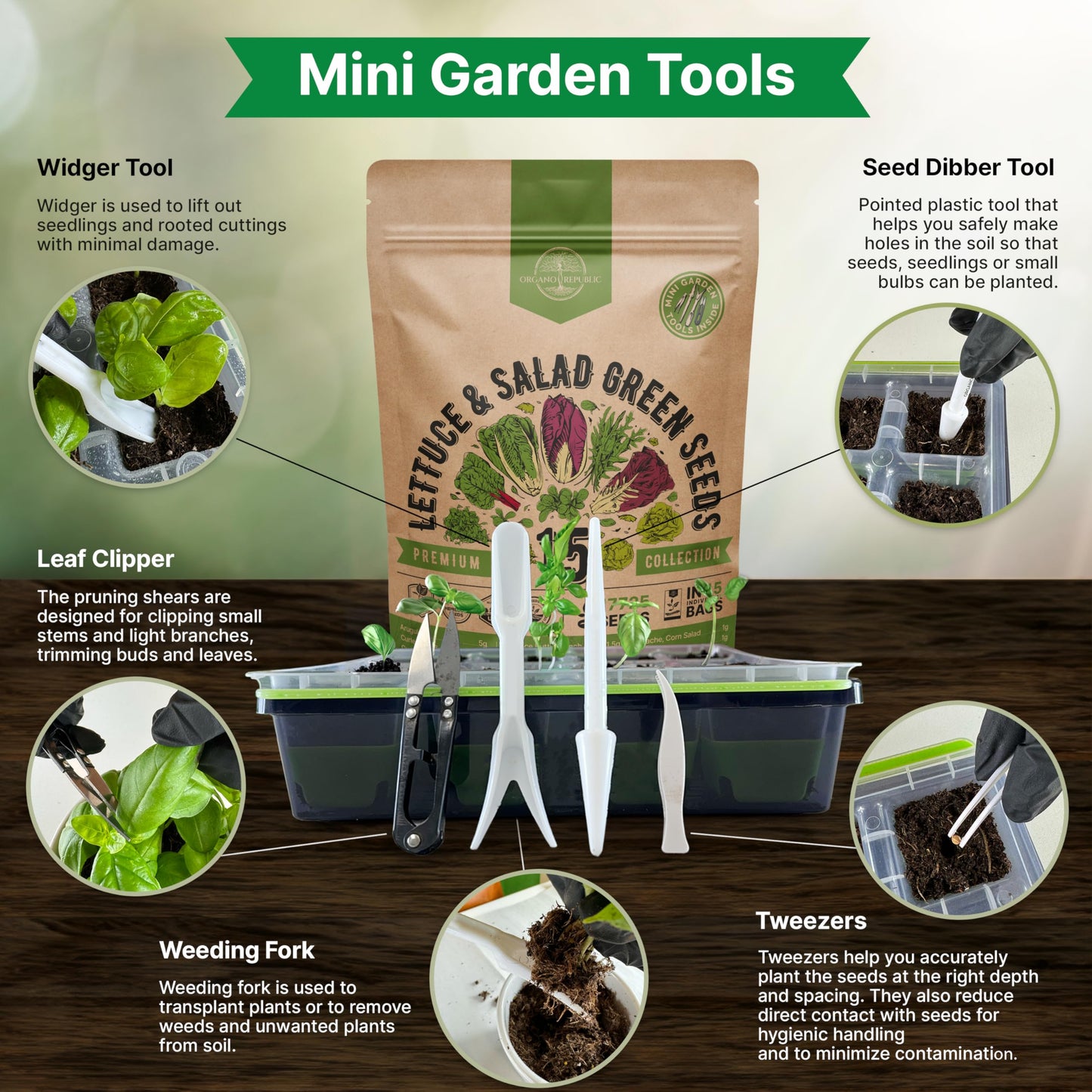 Organo Republic 22 Lettuce & Salad Greens Seeds Variety Pack 24,700 Plus Non-GMO Heirloom Lettuce Seeds For Indoor And Outdoor Garden Hydroponics Aerogarden Arugula Kale Spinach Swiss Chard Lettuce - OVAD