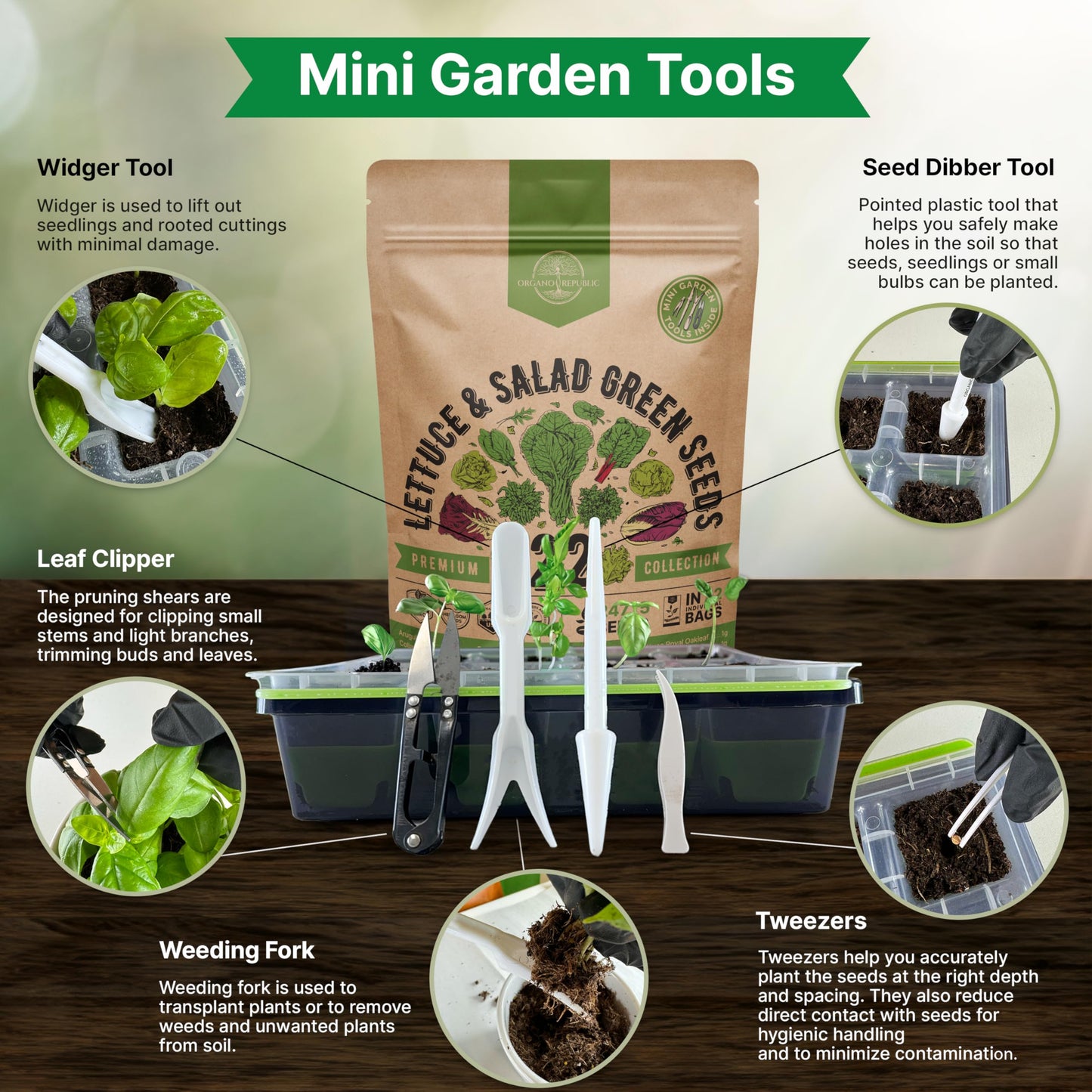 Organo Republic 22 Lettuce & Salad Greens Seeds Variety Pack 24,700 Plus Non-GMO Heirloom Lettuce Seeds For Indoor And Outdoor Garden Hydroponics Aerogarden Arugula Kale Spinach Swiss Chard Lettuce - OVAD