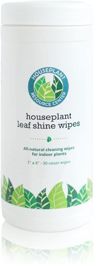 Leaf Cleaner Wipes for House Plants - Sparkling Leaf Shine for Indoor Plants - Houseplant Resource Center Cleaning Wipes - 30 Count