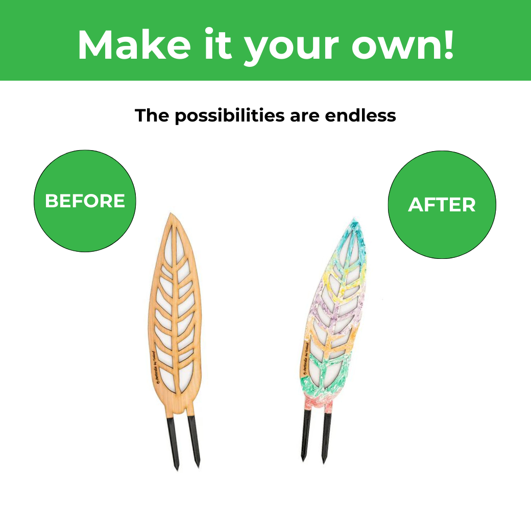 BARE™ Anthrulla™ - Customizable wooden plant support - Inspired by the Queen Anthurium leaf