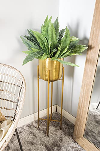 Stunning Gold Metal Planter Set for Glamorous Home Decor