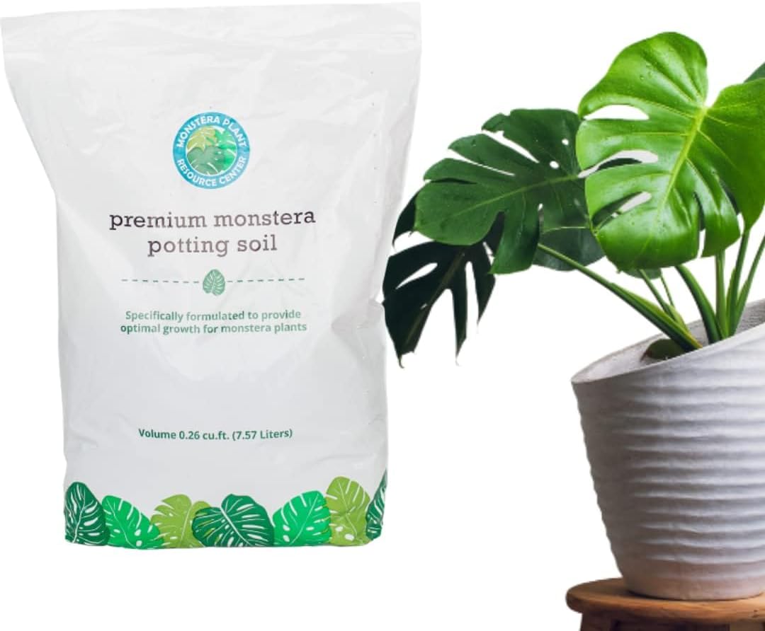 Premium Monstera Potting Soil - Quick Drain Soil for Thriving Deliciosa and Swiss Cheese Plants