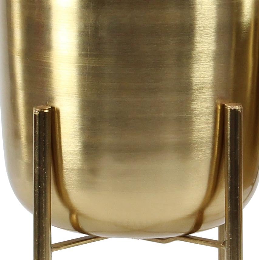 Stunning Gold Metal Planter Set for Glamorous Home Decor