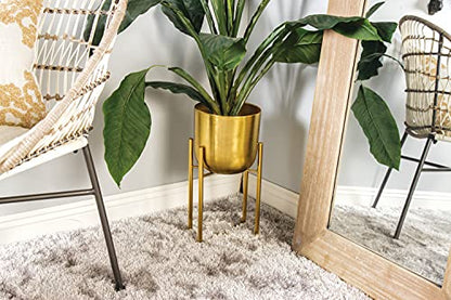 Stunning Gold Metal Planter Set for Glamorous Home Decor