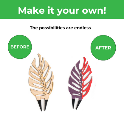 BARE™ Monstrella™ - Customizable Monstera shaped wooden plant support