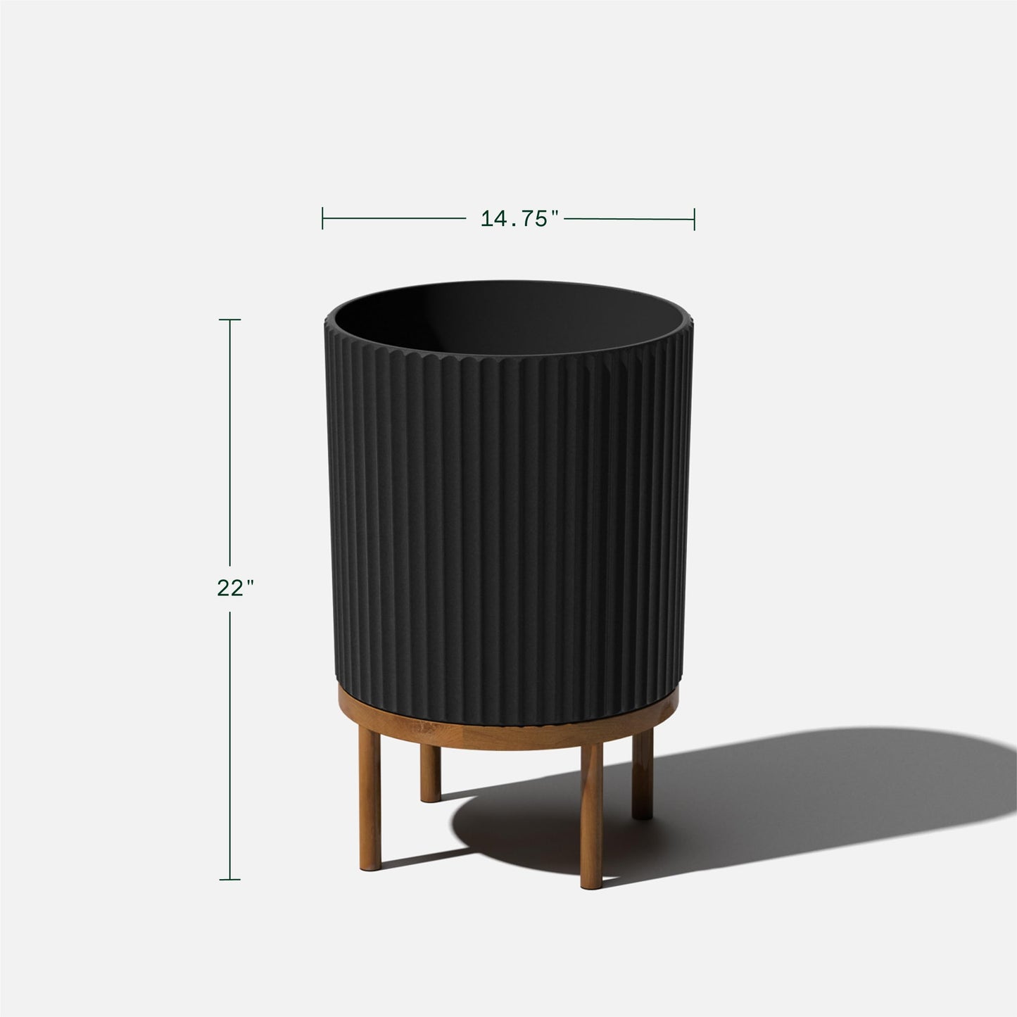 Demi Series Round Planter with Stand | Durable & Wooden Stand Perfect for Home Decor