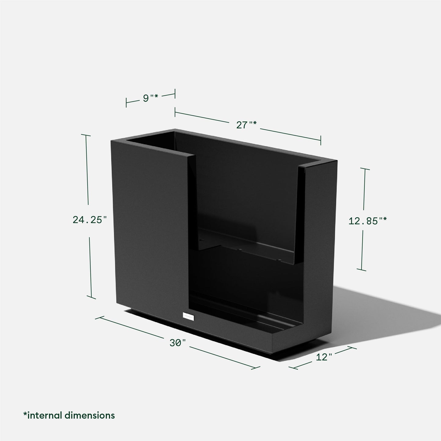 Tall Rectangular Planter for Indoor or Outdoor Patio/Porch | Durable All-Weather with Removable Insert Bucket for Easy Planting