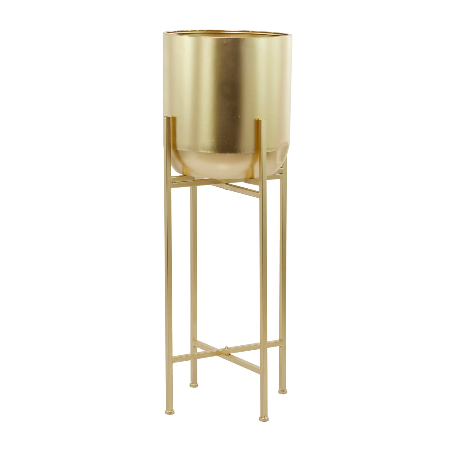 Stunning Gold Metal Planter Set for Glamorous Home Decor