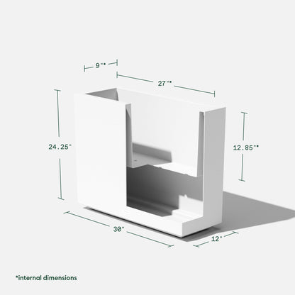 Tall Rectangular Planter for Indoor or Outdoor Patio/Porch | Durable All-Weather with Removable Insert Bucket for Easy Planting