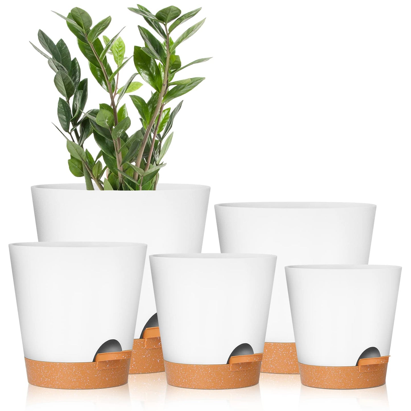 Self-Watering Planter Set for Effortless Plant Care and Stylish Home Décor