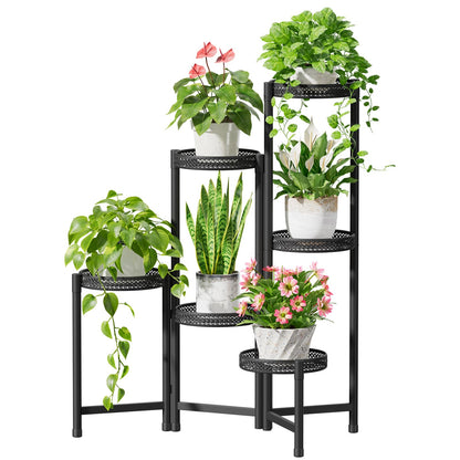 5-Tier Folding Metal Plant Stand - OVAD