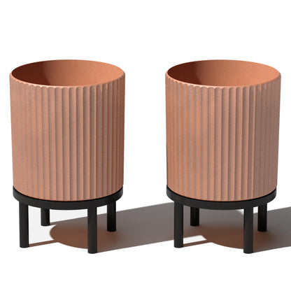 Demi Series Round Planter with Stand | Durable & Wooden Stand Perfect for Home Decor