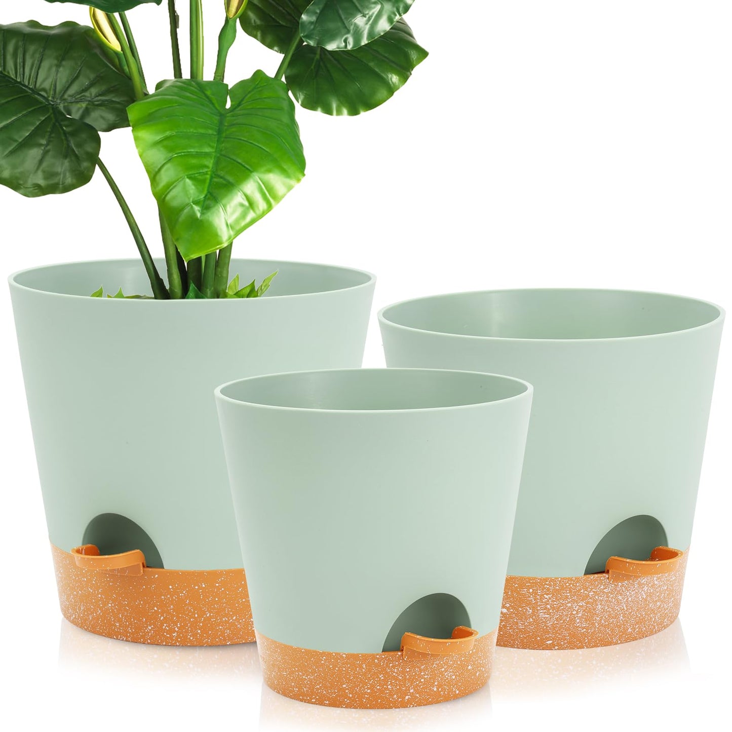 Self-Watering Planter Set for Effortless Plant Care and Stylish Home Décor