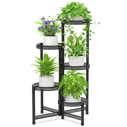 5-Tier Folding Metal Plant Stand - OVAD