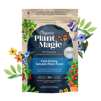 Organic Plant Magic - Truly Organic Fast-Acting Water Soluble Plant Food for All Plants and Gardens in One Convenient 1/2 lb Bag