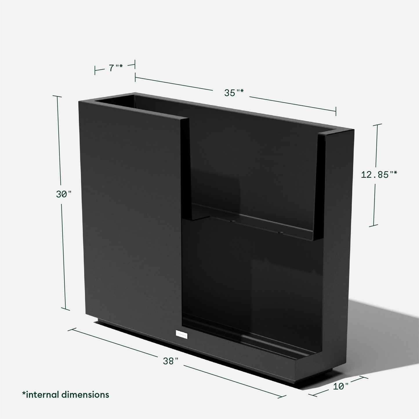 Tall Rectangular Planter for Indoor or Outdoor Patio/Porch | Durable All-Weather with Removable Insert Bucket for Easy Planting