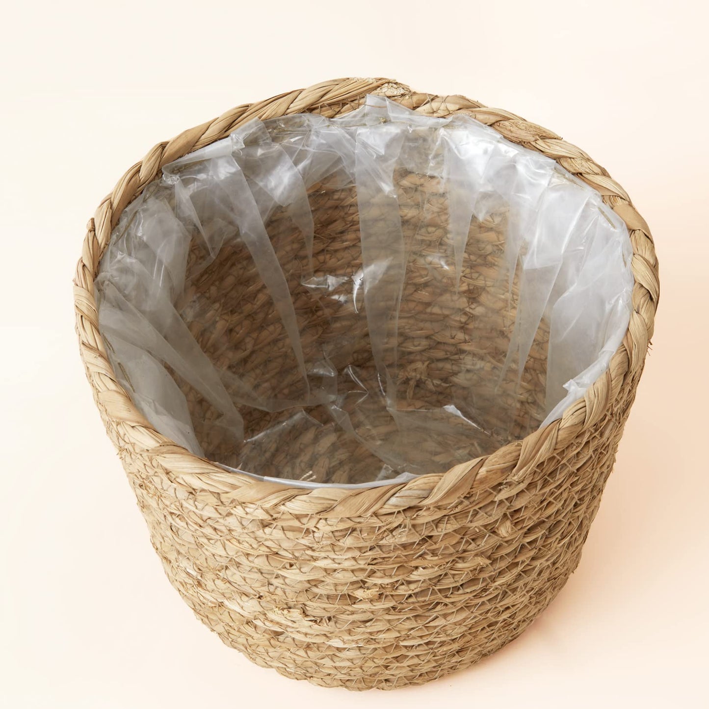 La Jolíe Muse Seagrass Planter Basket Indoor, Flower Pots Cover, Plant Containers, Natural(3-Pack) 10.2"+8.7"+6.7" - OVAD
