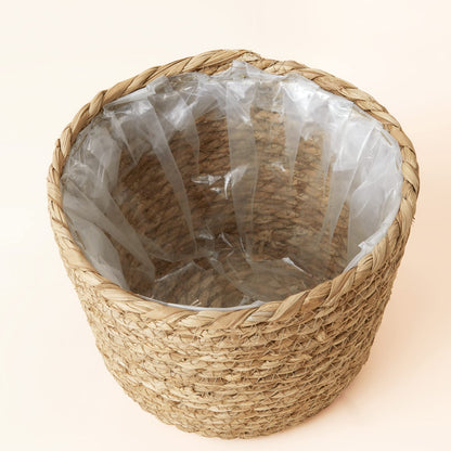 La Jolíe Muse Seagrass Planter Basket Indoor, Flower Pots Cover, Plant Containers, Natural(3-Pack) 10.2"+8.7"+6.7" - OVAD