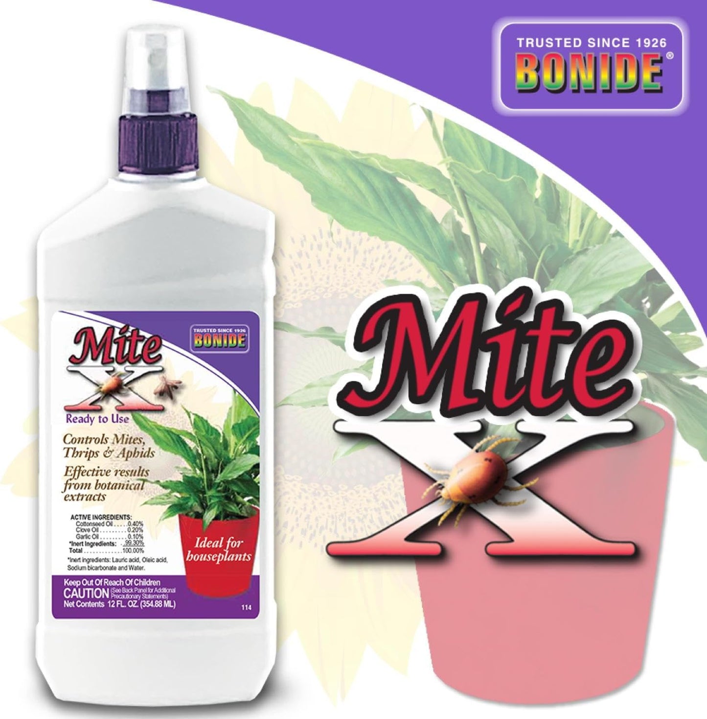 Bonide Captain Jack's Mite-X for Houseplants 12 oz Ready-to-Use Spray for Effective Insect Control