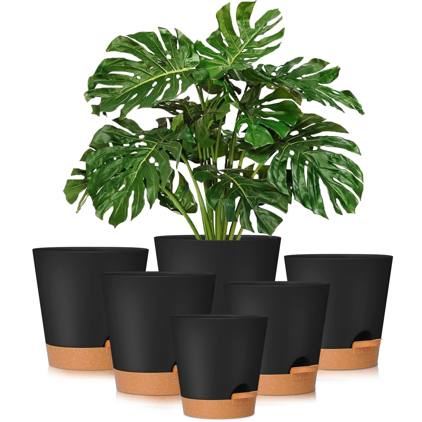 Self-Watering Planter Set for Effortless Plant Care and Stylish Home Décor