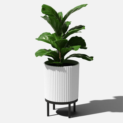 Demi Series Round Planter with Stand | Durable & Wooden Stand Perfect for Home Decor